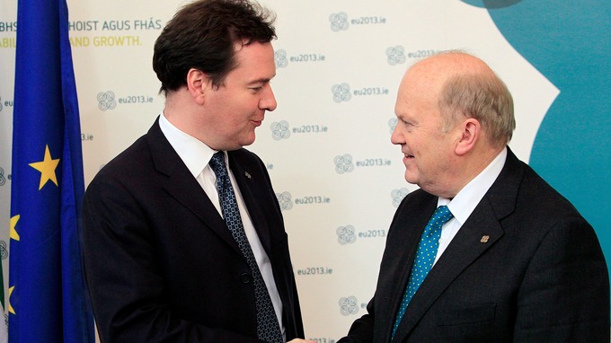 U.K. Chancellor George Osborne and Irish Finance Minister Michael Noonan